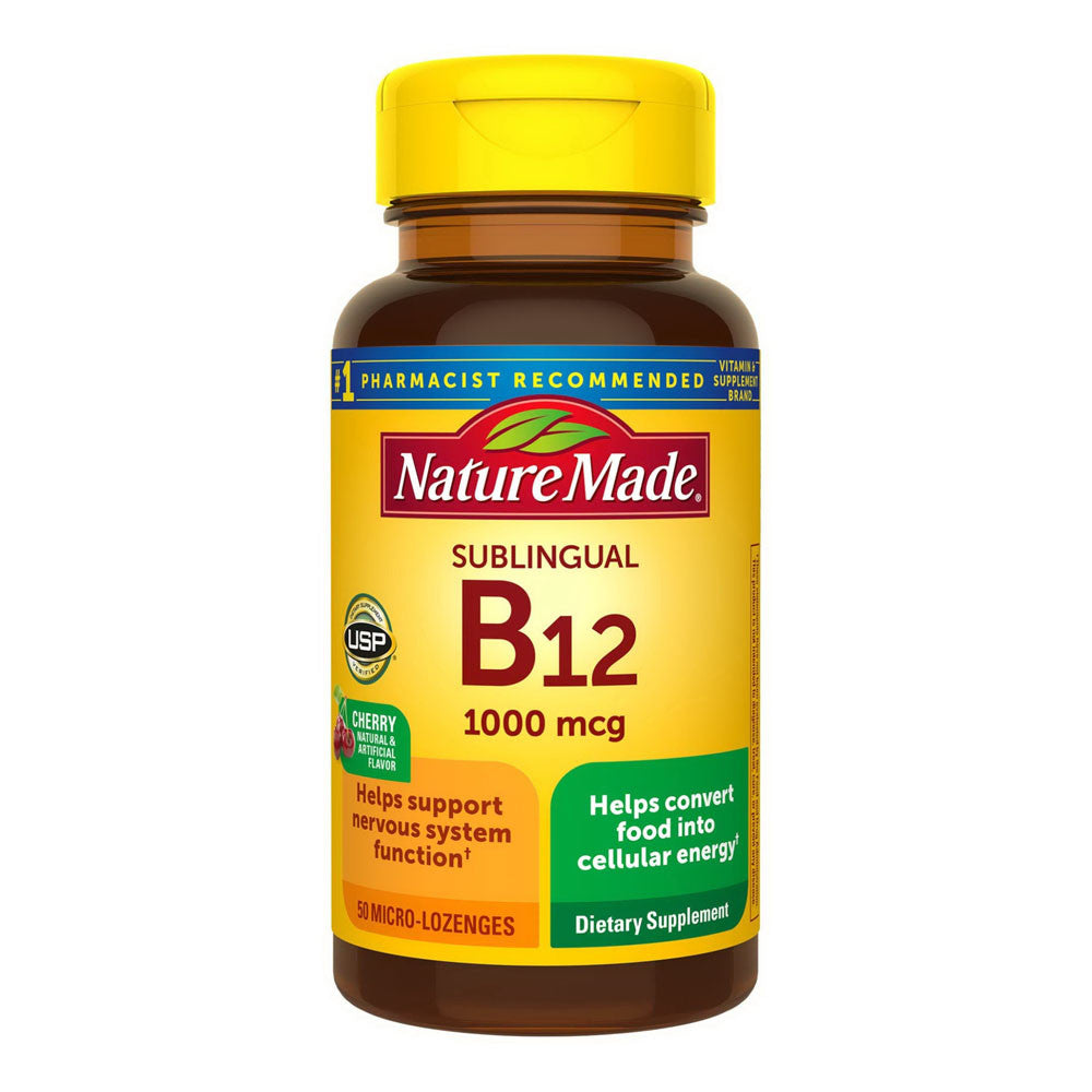Nature Made Sublingual Vitamin B-12 1000 Mcg Lozenges, Cherry, 50 Ea